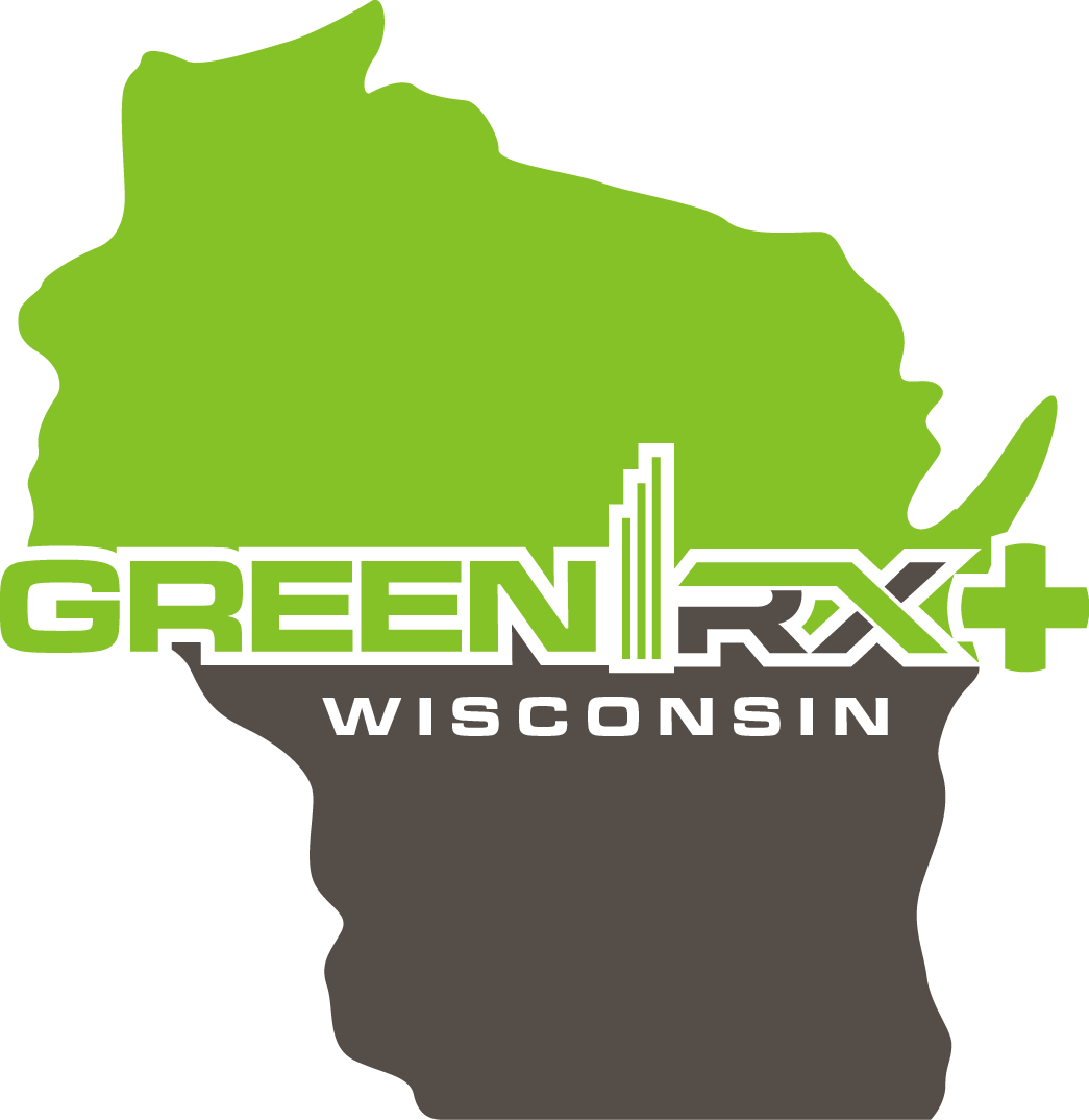 GreenRX Wisconsin map showing Sauk City dispensary serving Spring Green with THCA flower