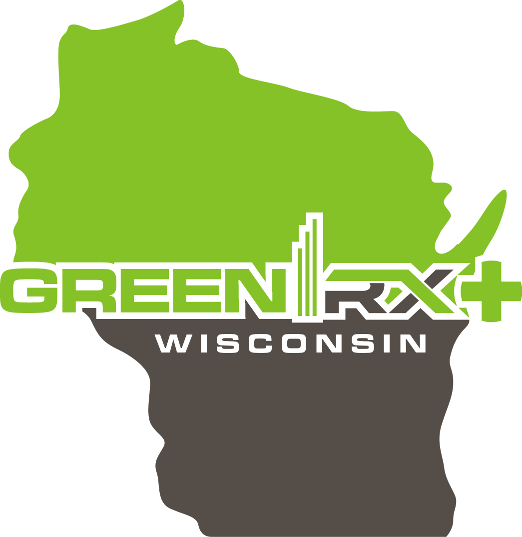 Map of GreenRX Wisconsin dispensary locations delivering THC to Spring Green from Sauk City