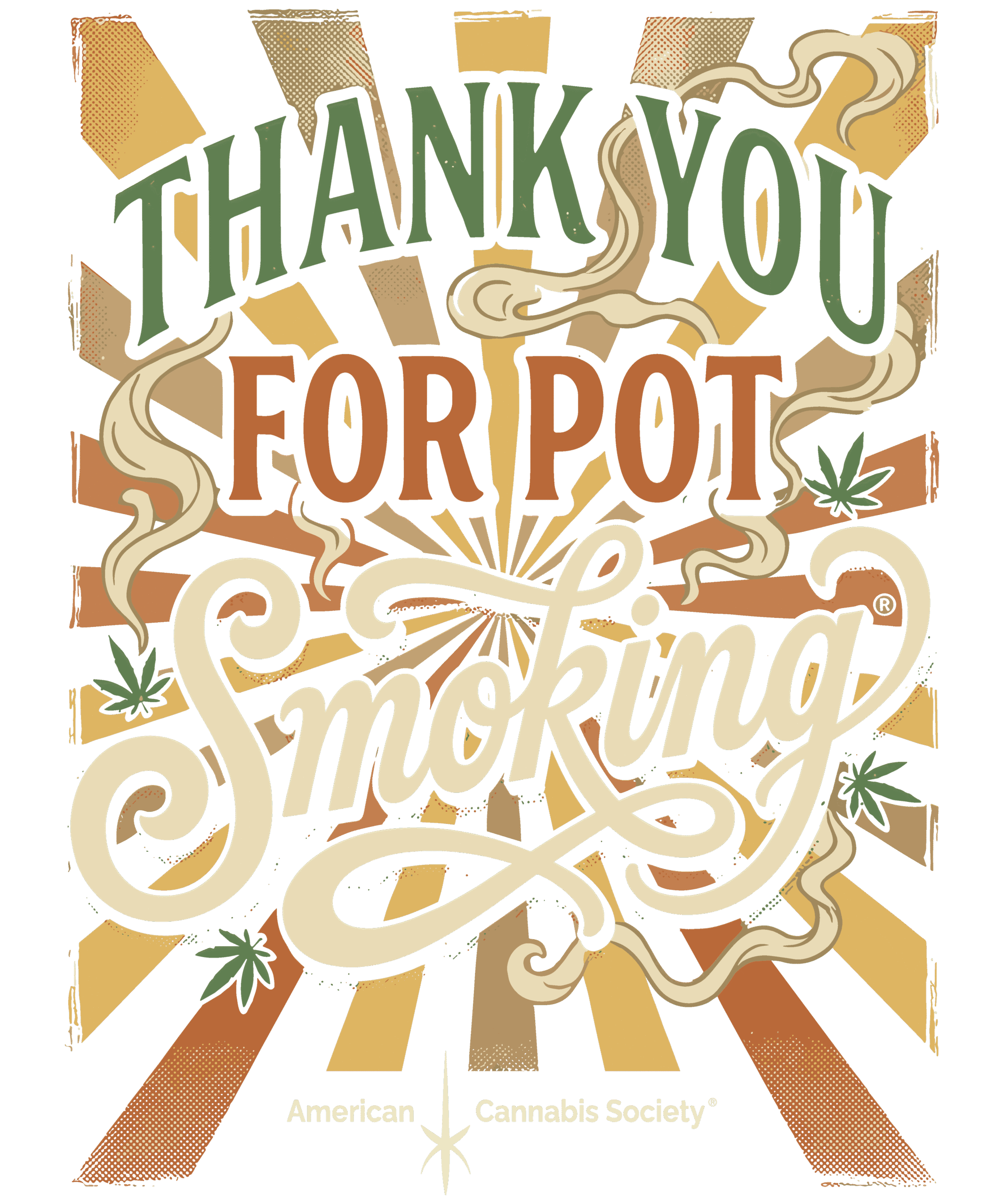 Thank You For Pot Smoking apparel tee sold alongside the largest THC selection near Spring Green